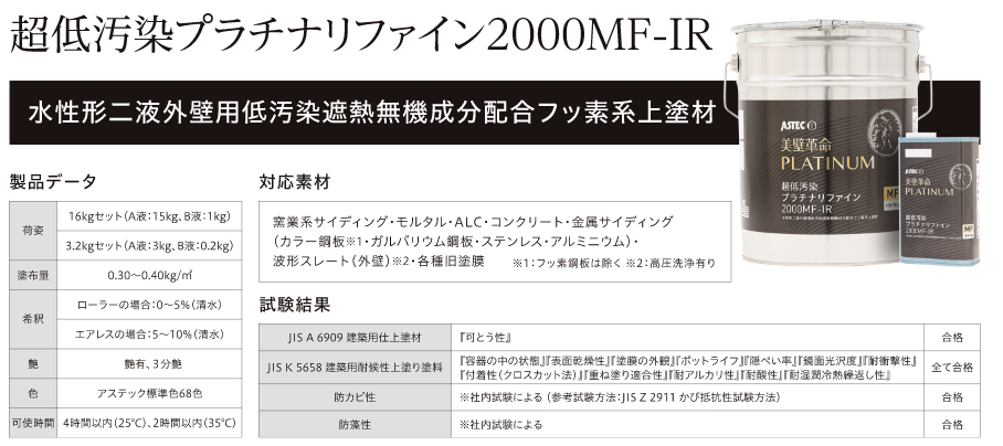 超低汚染プラチナリファイン2000MF-IR